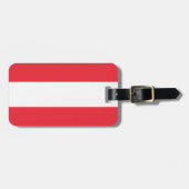 Vlag Oostenrijk Bagagelabel met lederriem (Voorkant horizontaal)