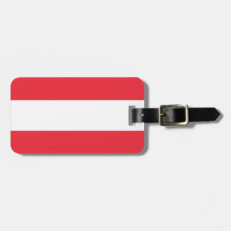 Vlag Oostenrijk Bagagelabel met lederriem