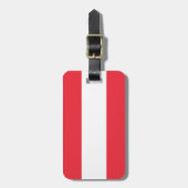 Vlag Oostenrijk Bagagelabel met lederriem (Voorkant verticaal)