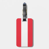 Vlag Oostenrijk Bagagelabel met lederriem (Achterkant verticaal)