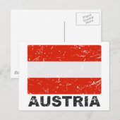  vlag Oostenrijk Briefkaart (Voorkant / Achterkant)