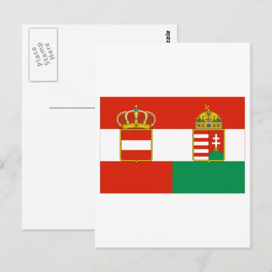 Vlag Oostenrijk-Hongarije (1869-1918) Briefkaart (Voorkant / Achterkant)