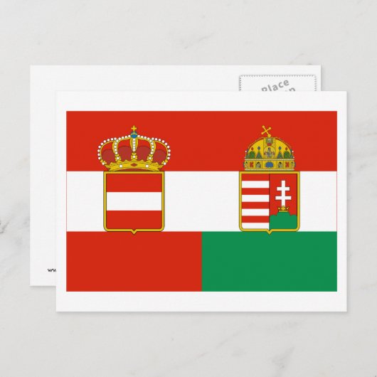 Vlag Oostenrijk-Hongarije (1869-1918) Briefkaart (Voorkant / Achterkant)