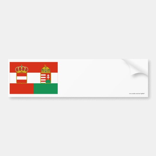 Vlag Oostenrijk-Hongarije (1869-1918) Bumpersticker (Voorkant)