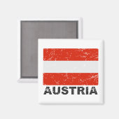  vlag Oostenrijk Magneet (Voorkant / Achterkant)