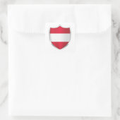 vlag Oostenrijk Silver Shield Vierkante Sticker (Tas)