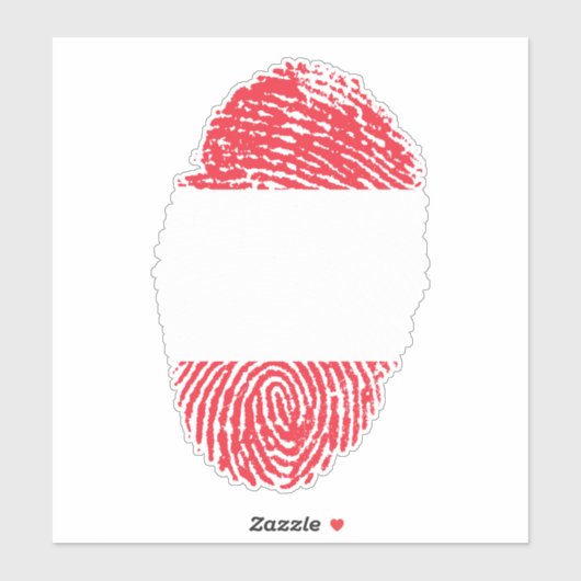 Vlag Oostenrijk voor vingerafdrukken Sticker (Vel)