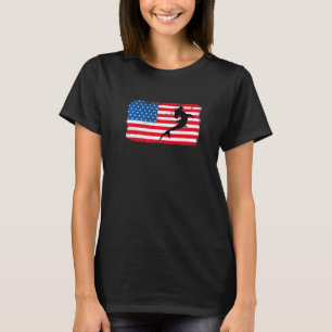 vlag op 4 juli patriottische haai Amerikaans T-shirt