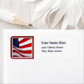 Vlag op 4 juli van de Verenigde Staten Etiket (Insitu)