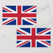 Vlag op Britse Visitekaartjes (Voorkant / Achterkant)