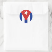Vlag op Cuba - Bandera de Cuba Ronde Sticker (Tas)