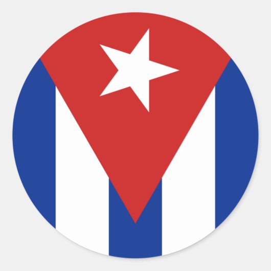 Vlag op Cuba - Bandera de Cuba Ronde Sticker (Voorkant)