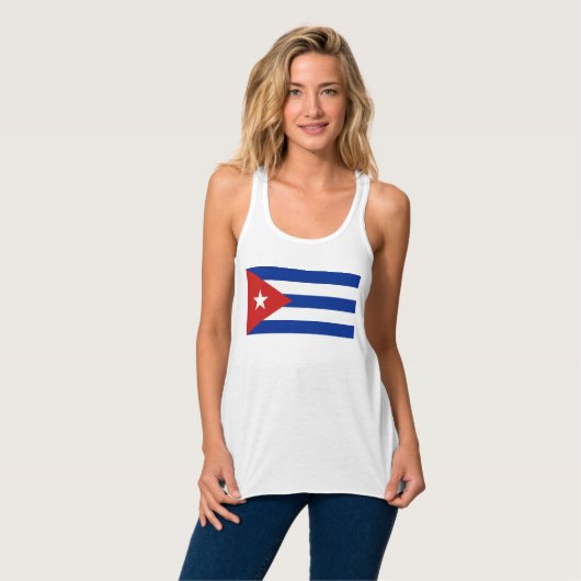 Vlag op Cuba - Bandera de Cuba Tanktop (Volledige Voorkant)