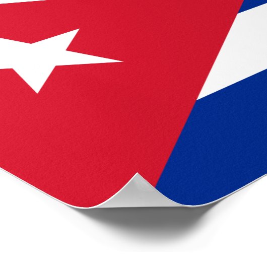 Vlag op Cuba-Poster Poster (Hoek)