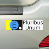 Vlag op de aarde - E Pluribus Unum Bumpersticker (Op auto)