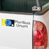 Vlag op de aarde - E Pluribus Unum Bumpersticker (Op Truck)
