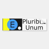 Vlag op de aarde - E Pluribus Unum Bumpersticker (Voorkant)