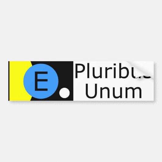 Vlag op de aarde - E Pluribus Unum Bumpersticker (Voorkant)