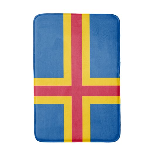 Vlag op de Ålandseilanden Badmat (Voorkant Verticaal)
