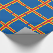 Vlag op de Ålandseilanden Cadeaupapier (Hoek)