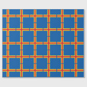 Vlag op de Ålandseilanden Cadeaupapier (Vlak)