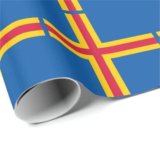 Vlag op de Ålandseilanden Cadeaupapier (Rol Hoek)