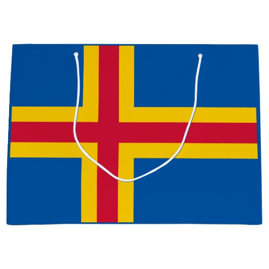 Vlag op de Ålandseilanden Groot Cadeauzakje (Voorkant)