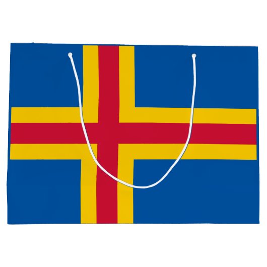 Vlag op de Ålandseilanden Groot Cadeauzakje (Achterkant)