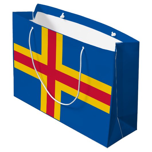 Vlag op de Ålandseilanden Groot Cadeauzakje (Achterkant Gekanteld)