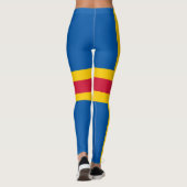 Vlag op de Ålandseilanden Leggings (Achterkant)