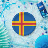 Vlag op de Ålandseilanden Papieren Bordje (Feest)