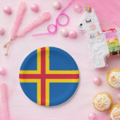 Vlag op de Ålandseilanden Papieren Bordje (Feest)