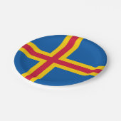 Vlag op de Ålandseilanden Papieren Bordje (Gekanteld)