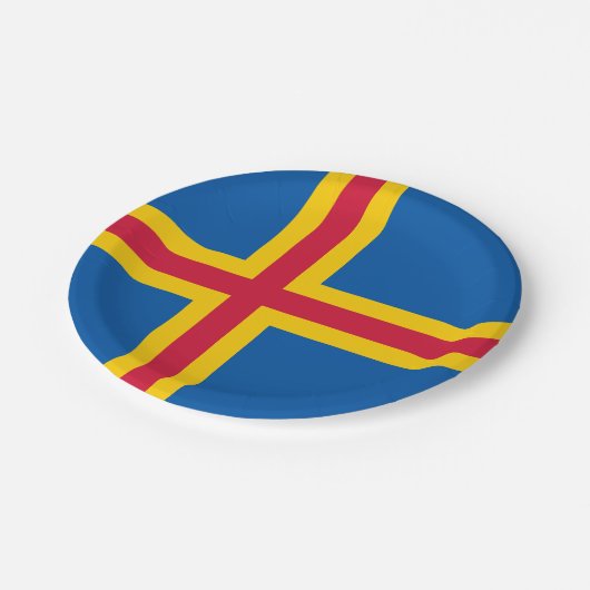 Vlag op de Ålandseilanden Papieren Bordje (Gekanteld)