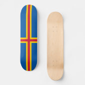 Vlag op de Ålandseilanden Persoonlijk Skateboard (Voorkant)