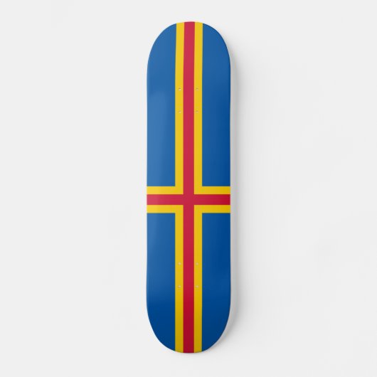 Vlag op de Ålandseilanden Persoonlijk Skateboard (Voorkant)