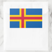 Vlag op de Ålandseilanden Rechthoekige Sticker (Tas)