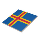 Vlag op de Ålandseilanden Tegeltje (Zijkant)