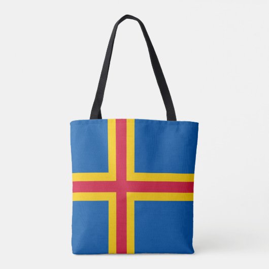 Vlag op de Ålandseilanden Tote Bag (Achterkant)