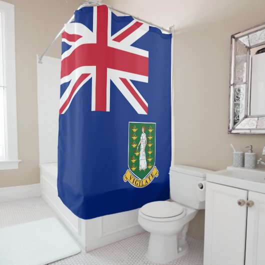 Vlag op de Britse Maagdeneilanden Douchegordijn (In situ)