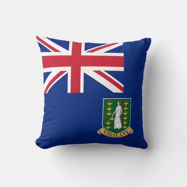 Vlag op de Britse Maagdeneilanden Kussen (Voorkant)
