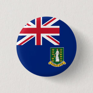Vlag op de Britse Maagdeneilanden Ronde Button 3,2 Cm