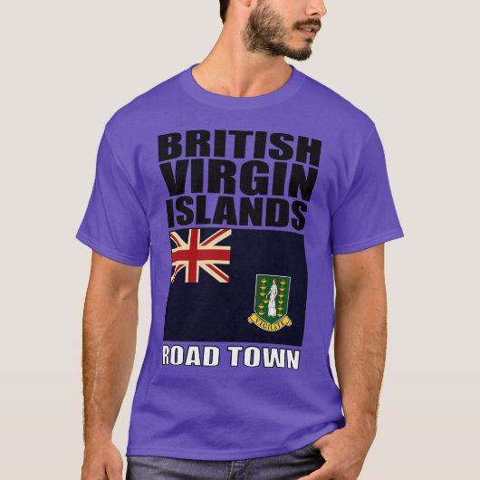 Vlag op de Britse Maagdeneilanden T-shirt (Voorkant)