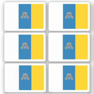 Vlag op de Canarische eilanden - een collectie Sticker