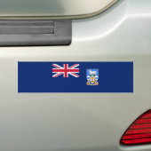 Vlag op de Falklandeilanden Bumpersticker (Op auto)