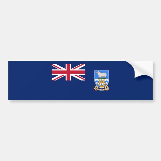 Vlag op de Falklandeilanden Bumpersticker (Voorkant)