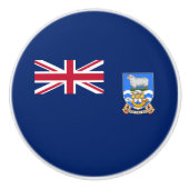 Vlag op de Falklandeilanden Keramische Knop (Voorkant)