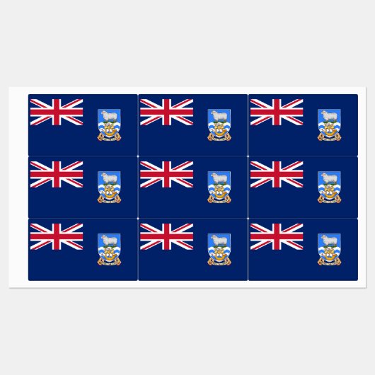 Vlag op de Falklandeilanden Labels (Vel)