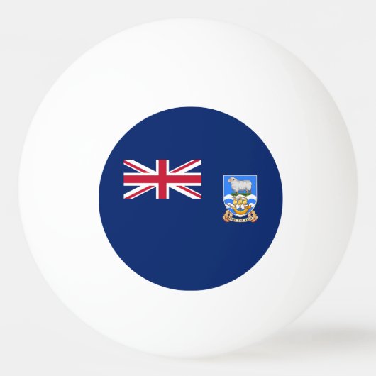 Vlag op de Falklandeilanden Pingpongbal (Voorkant)