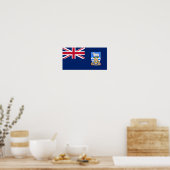 Vlag op de Falklandeilanden Poster (Keuken)